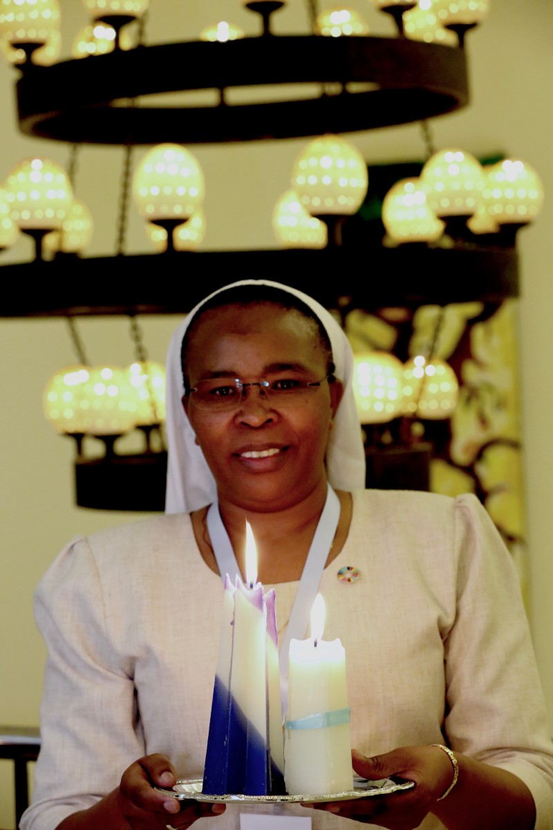 Sr. Jane leads procession at the Convening in Nairobi (October 2016)
