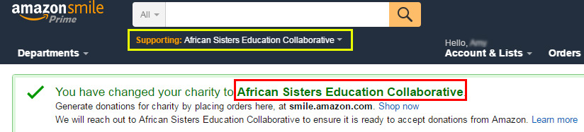 ASEC Amazon Smile Confirmation